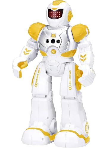 KingsDragon Robots Toy for Kids, RC Robot Gesture Sensing Smart Toy - color: Yellow
