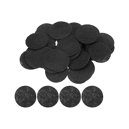 HARFINGTON 100pcs Round Felt Circles, 30mm 1-1/4" Pre Cut Felt Craft Pads Non-Woven Mini Felt Fabric Circles for DIY Sewing Handcraft Cut Projects Craft Finishing, Black - color: Black, size: 30mm