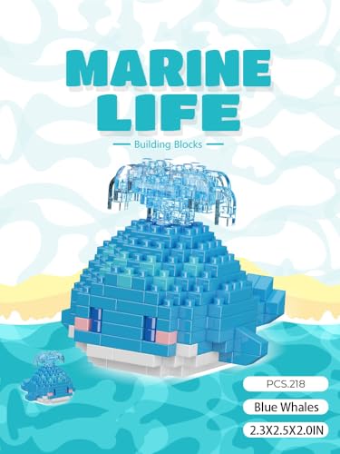 Blue Whales Cute Sea Animals Creature Building Toy Marine Life - style: Blue Whales