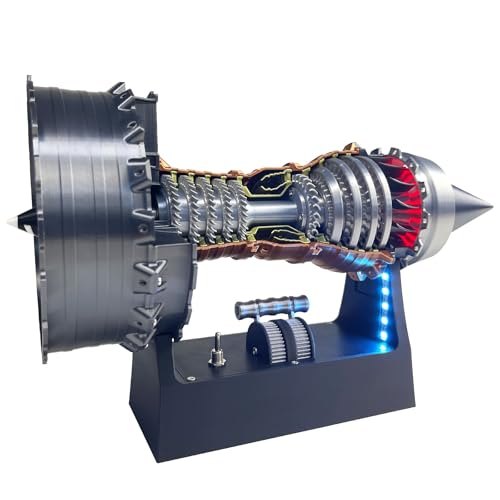 TR900 Turbofan Engine Model Kit, 28cm DIY Jet Engine - color: Silver Black