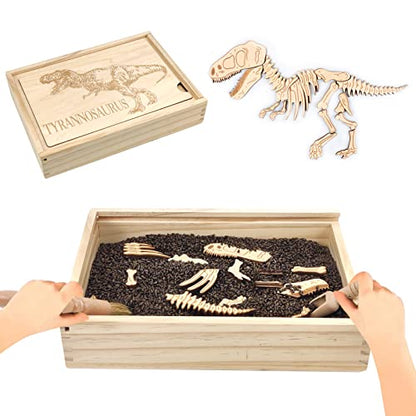 Dinosaur Excavation Archaeology Dig Kit for Kids, Fossil Sensory Bin Toys - style: Tyrannosaurus