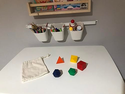3D Printed Platonic Solids - Cube, Tetrahedron, Octahedron, Dodecahedron, Icosahedron, Pouch Gift