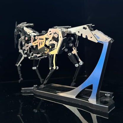 Solar-Powered Metal Mechanical Horse Model Kit, 165PCS