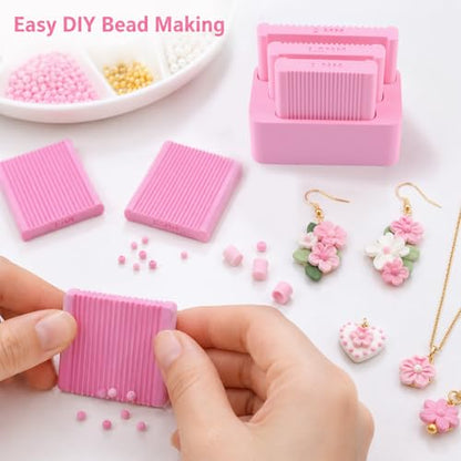 Mini Polymer Clay Bead Maker（1&1.5&2mm）, Clay Beads Roller Bead Shaping Tool Clay Molds for Jewelry Making DIY Bracelet Necklace Craft - color: 1-2mm