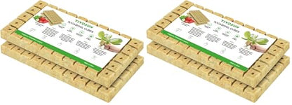 VIVOSUN 1 Inch Rockwool Cubes, 100 Plugs Grow Cubes for Hydroponics, Cuttings, Cloning, Plant Propagation, Seed Startling (Pack of 2) - size: 1"-100 Plugs (Pack of 2)