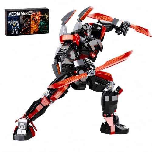 Black Wanderer Mech Building Block Set for Mecha Fans 585 Pcs - style: Black Robot