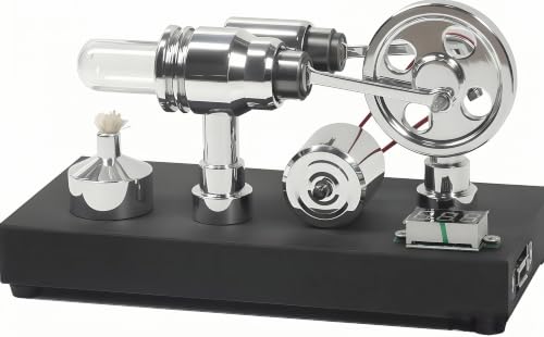 Sunnytech Hot Air Stirling Engine Motor Electricity Generator Educational Colorful LED SC (SC011) - style: SC011