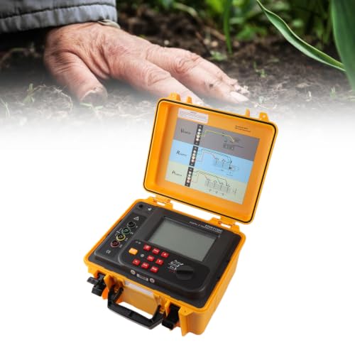ETCR3100C Digital Soil Resistivity Tester 4‑Digit LCD Earth Ground Meter IP65 Supports 2, 3 and 4‑Wire US AC 100‑240V 0.00-30.00kΩ/0.00Ωm‑900kΩm
