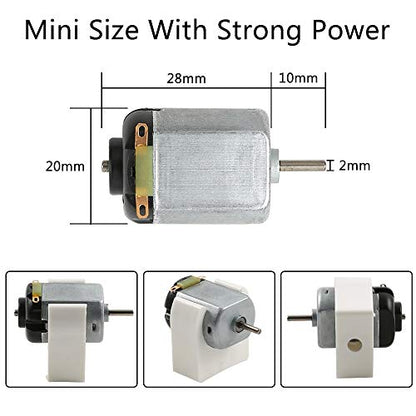 Sntieecr 6 Set 131 PCS DC Motors Kit, Mini Electric Motor 1.5-3V 15000RPM - style: 131 x Electric Circuit Kit