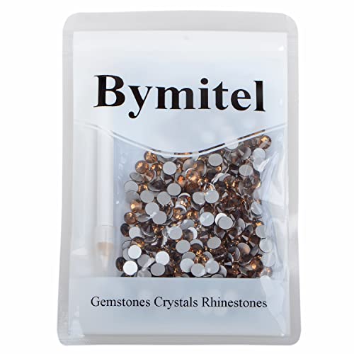 288PCS Art Nail Rhinestones Non Hotfix Glue Fix Round Crystals Glass Flatback for DIY Jewelry Making with one Picking Pen (ss30 288pcs, Smoked Topaz) - color: Smoked Topaz, size: ss30 288pcs