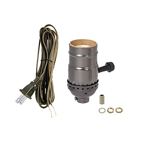 B&P Lamp® Antique Bronze Socket with Matching Cord Set and Basic Hardware - color: Antique Bronze