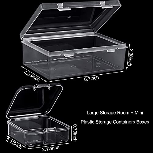 13 Pack Small Plastic Bead Organizers with Clear Case, 2.1 x 2.1 x 0.8 Inch - size: 2.1 x 2.1 x 0.8 Inch
