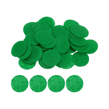HARFINGTON 100pcs Round Felt Circles, 25mm 1" Pre Cut Felt Craft Pads Non-Woven Mini Felt Fabric Circles for DIY Sewing Handcraft Cut Projects Craft Finishing, Green - color: Green, size: 25mm