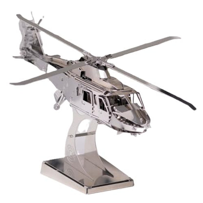 METAL-TIME Lifting Spirit Mechanical Helicopter Model Building Kit | Unique Wind-Up Moving Mechanism | Stainless Steel DIY Construction with Toolbox Collectible Model - 134 Pieces