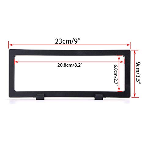 Skelang 3 Pcs 3D Floating Display Case, Black Display Stand Holder 9"×3.54"×0.75"(L×W×H Suspension Frame for AA Medallion, Antique Challenge Coins, Chip, Jewelry, Pin (Pack of 2) - size: 9"×3.54"×0.75" (Pack of 2)
