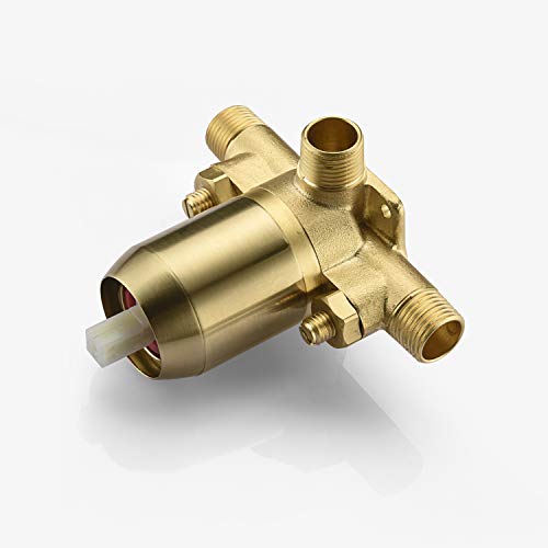 SUMERAIN Shower Faucet Set Brushed Gold Single Handle, 8 Inches - color: Brushed Gold, size: Pressure Balanced Valve