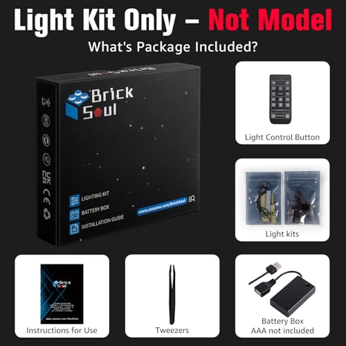 BrickSoul RC Light Kit for LEGO Hogwarts Castle 76419 Set, Lights Only - size: 76419 Premium Remote Light Kit