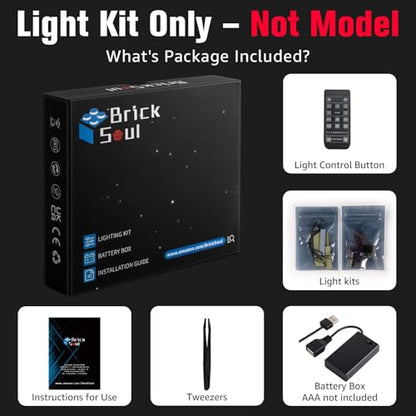 BrickSoul RC Light Kit for LEGO Hogwarts Castle 76419 Set, Lights Only - size: 76419 Premium Remote Light Kit