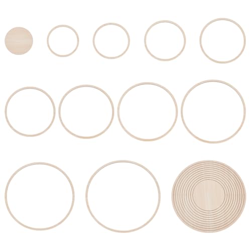 UNICRAFTALE About 11Pcs Ceramics Plate Forming Molds Flat Round Pottery Tools Wooden Concentric Geometric Figure Rail Set Clay Molds Dish Slump Mold for DIY Blank Modeling 25-35cm Diameter - size: 25-35cm Diameter