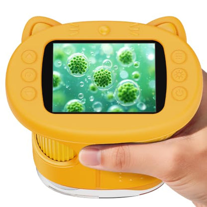 SEEKID Kids Microscope,1000X Handheld Digital Microscope (Yellow) - color: Yellow