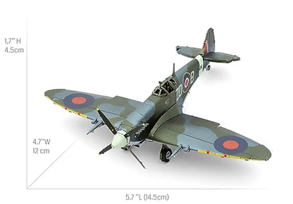 Metal Earth Supermarine Spitfire Color 3D Metal Model Kit Fascinations - style: Retro" or "Classic