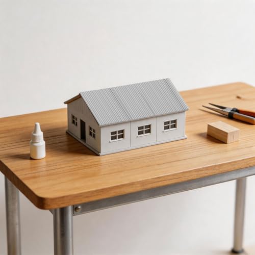 Artibetter Miniature Roof Tiles 16Pcs 1/35 Corrugated Scale Model Building Materials for Dollhouse Accessories and Architectural Scene Decoration DIY Projects