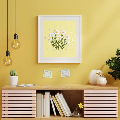 Louise Maelys Daisy Flower Embroidery Kit for Beginners, Floral Pattern - color: daisy flower