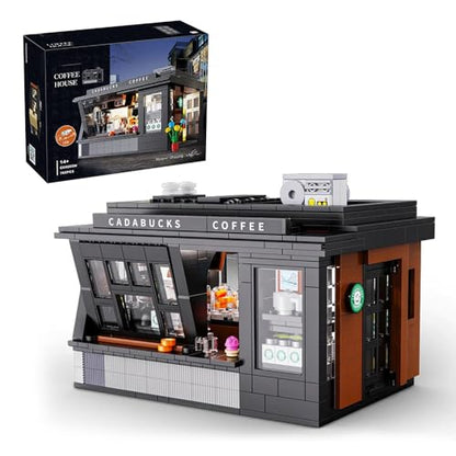 Coffee House - Building Blocks,768 PCS LED Street View Model for Adults - style: Coffee House
