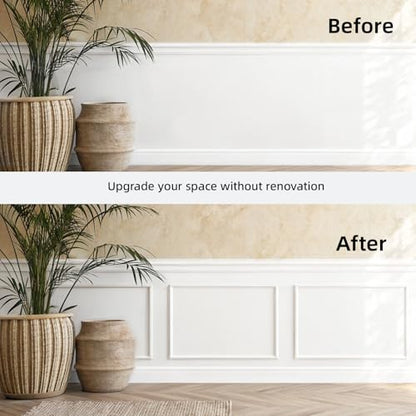 3 Set Pre-Cut Accent Wall Molding Kit Wainscoting Panels - color: 16X24 in