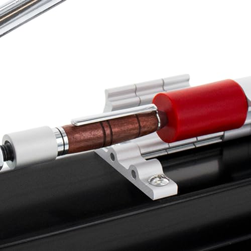 Milescraft 4701 Pen Press – Join Turned Pens & Projects – Advanced, Spring-Loaded Design Holds Workpiece in Place & Adjusts Size Quickly Using Six Quick-Flip Stop Settings. Includes Two Receiving Tips