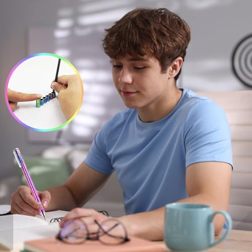 Magnetic Fidget Pen teen gifts - Cool Gadgets Gift for Men Dad, Modular Metal Stress Relief Toy for ADHD Anxiety, Creative Building Blocks Writing Stylus, Ideal Father's Day & Graduation Present - color: S-color