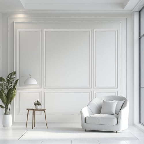 3 Set Peel and Stick Wall Molding Kit,Pre Cut Wainscoting Panels,24x60in - color: 24x60in