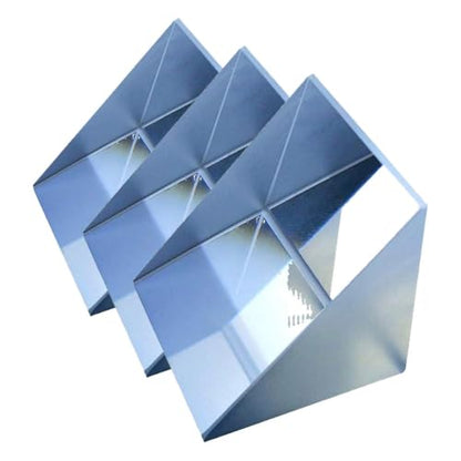 25 mm Glass Right Angle Triangle Prism, Coated Reflecting Prism, Right Angle Prism Mirror, Component for Precision Optical Instruments (Pack of 3) - size: 25 mm x 25 mm x 25 mm (Pack of 3)