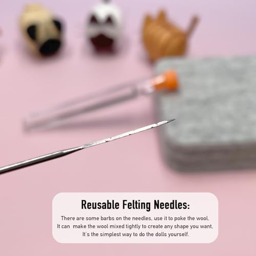 Truslin Needle Felting Kit, 4 Pcs Doll Making Needle Felting Starter Kit - color: 2# 4pcs