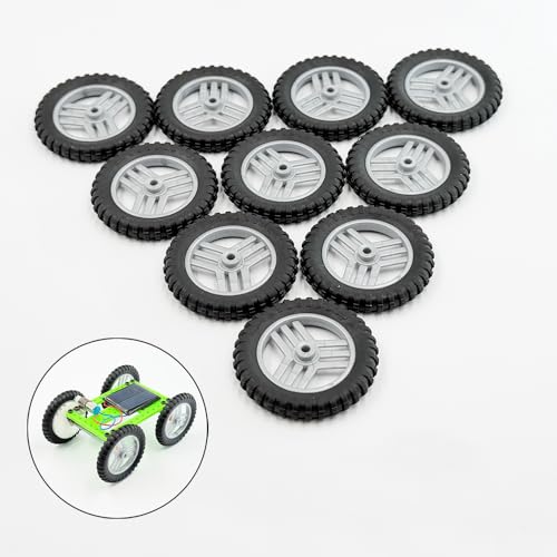10PCS RC Toy Wheel 2.5mm Dia Shaft RC Car Motorcycle Rubber Tire Wheel with Round Rod Shaft Axles for RC Car Motorcycle DIY Model Toy Replace Parts (2.5x41mm) - style: 2.5x41mm