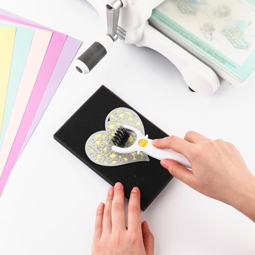 Craft 3 in 1 Multipurpose Craft Tool Set, Die Brush, 3-in-1 Weeding Tool, Brush, Scrape, Pierce, Embossing and Die Cutting Accessory, Retractable Design, DIY Scrapbooking Supplies Die Paper Remover - color: Craft Tool Set