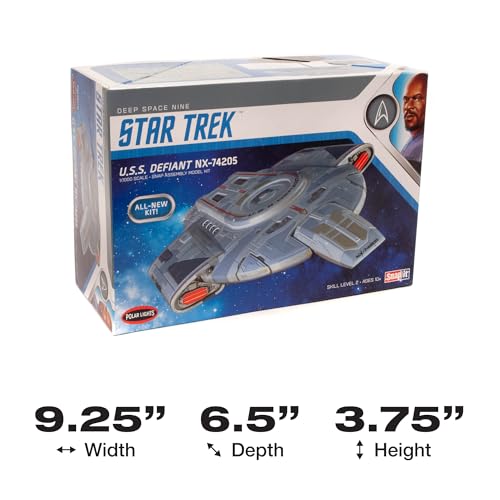 Polar Lights Star Trek USS Defiant 1:1000 Scale Snap Model Kit, Multicolor (POL952)