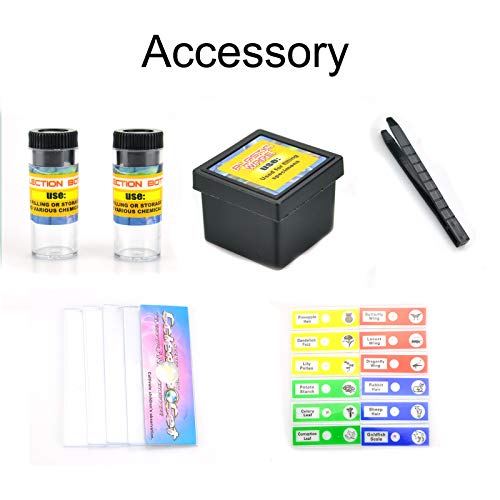 Little World Kids Microscope with LED Light - 100X/400X/1200X Magnification - color: Red 2 Pieces