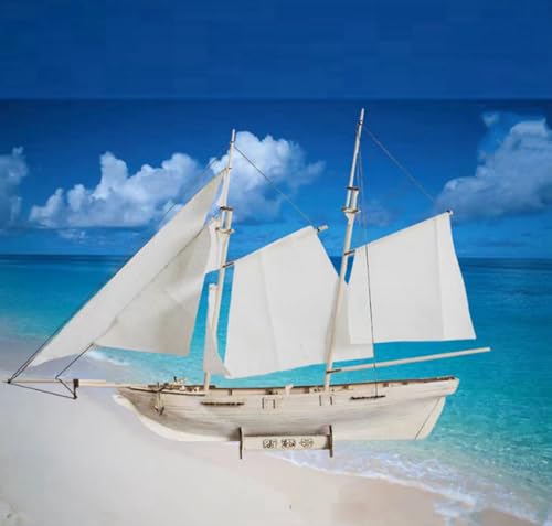 Avtytsda 1/70 Scale DIY Hobby Wooden Ship Science Equipmen Assembly Model Boat Kits Sailing Boat Kit Ship Craft Laser-Cut Model Kits to Build - size: 1/70