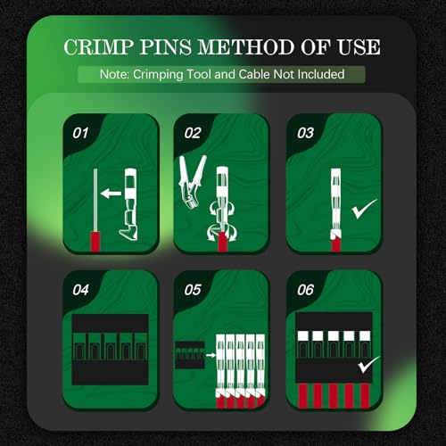 50 Sets / 300 Pieces for Dupont 2.54mm 5Pin Black Female Connector - size: 5-Pin Female, style: Black-Single Row