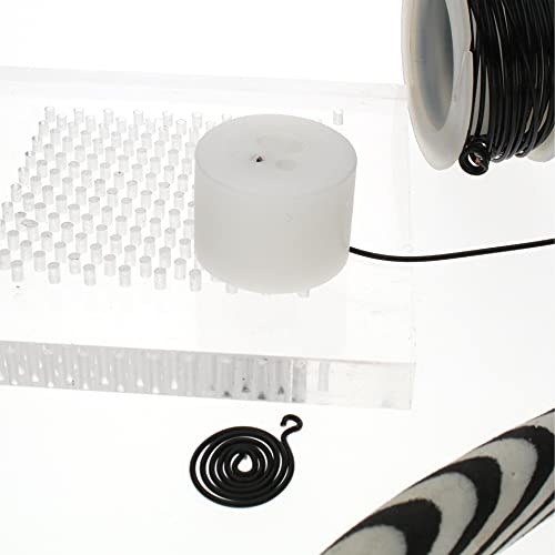 The Beadsmith Wig Jig Delphi Spiral Maker – Wire Elements Nylon with Metal Pin, .6” x .86” (15mm x 22mm) - Used for Making Wire Components & Jewelry Designs - size: Spiral Maker