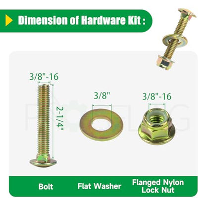 2 Pack 532196104 with 532196106 Idler Pulley for Husvqarna 54" Deck - color: T25 196104+2×196106