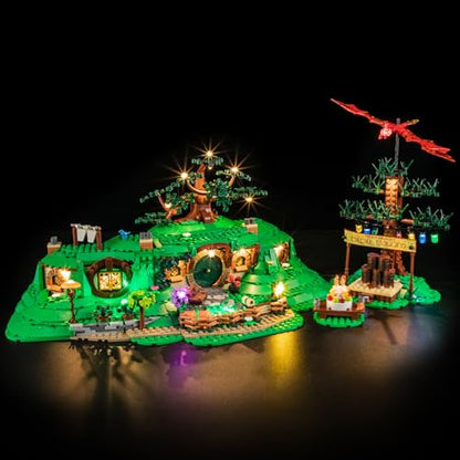 YEABRICKS LED Light Kit for Lego Lord of the Rings: The Shire 10354 - style: Only Light The Shire