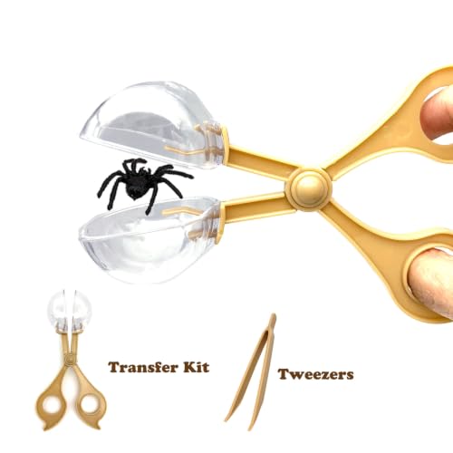 Bug Catcher Kit for Kids, 17 Pcs Kids Bug Catching Kits, Outdoor Nature Explorer Kit, Science Educational Kits with Tweezers, Magnifying Glass for Boys Girls(Gold)
