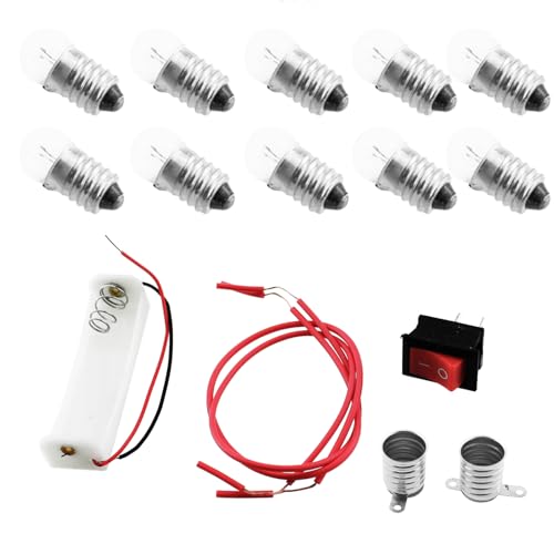 Circuit Experiment Small Light Bulb Kit Electricity Learning Kit Battery Box Lamp Holder Switch 1.5v Light Bulb Physics Assembly Science Equipment Closed Circuit Experiment Kit - size: Small