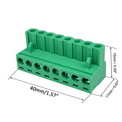 10Pcs 8-Pin 5.08mm Pluggable PCB Terminal Block Adapters - size: 10pcs 8P 5.08mm