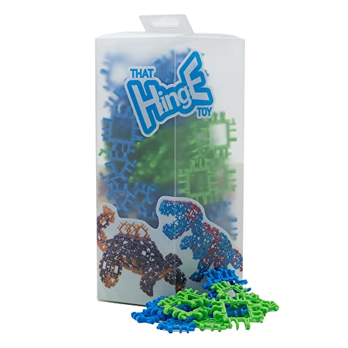 That Hinge Toy 150 Piece Age 7+ STEM Kids Building Toy - Dinosaurs + More - style: 150 Pieces Blue + Green