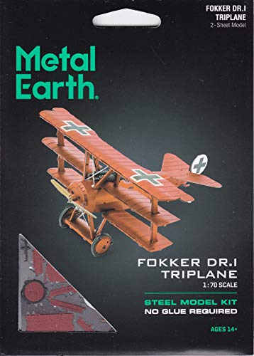 Metal Earth Fokker Dr. I Triplane 3D Metal Model Kit Fascinations - style: Retro