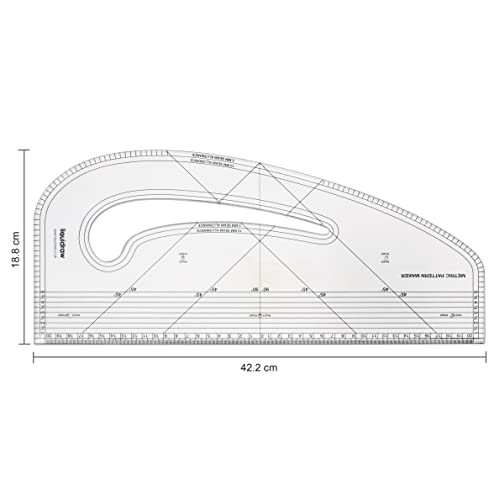 Liquidraw Pattern Maker Ruler, Clear Acrylic, 16.9 x 7.5in - style: Pattern Maker