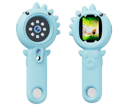 PHNIXGAM Kids Microscope Camera, 500X Handheld 2" IPS Screen, Blue Dinosaur - color: Blue Dinosaur